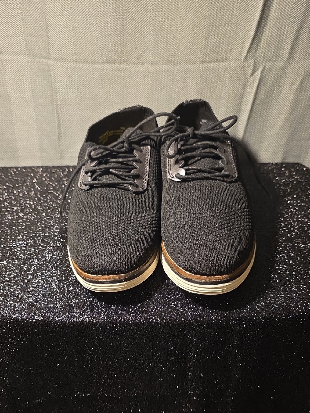 Cole Haan Black Knit Lace-Up Women's Flats